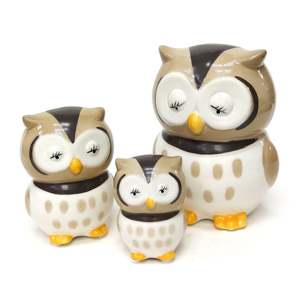 Комплект фигурок из керамики "Совы" №1620 Комплект фигурок из керамики "Совы" №1620