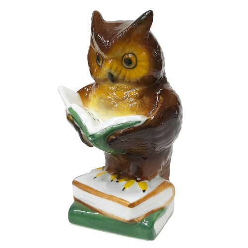 Фигурка из фарфора "Сова с книгой" №2879-4