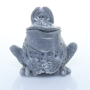 Фигурка из мраморной крошки "Лягушка - держит брюшко" №EX191