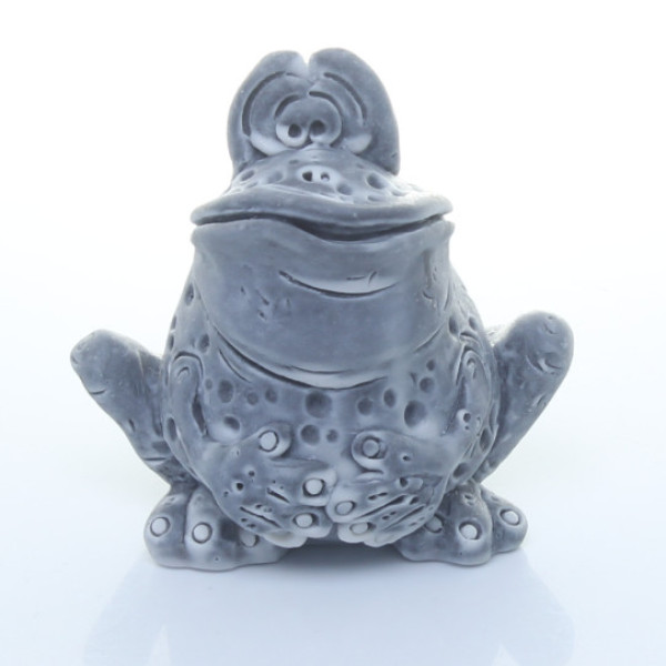 Фигурка из мраморной крошки "Лягушка - держит брюшко" №EX191 Фигурка из мраморной крошки "Лягушка - держит брюшко" №EX191