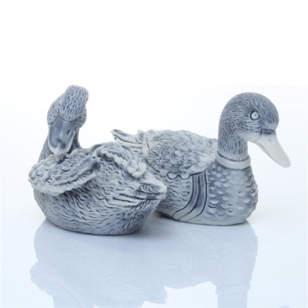 Фигурка из мраморной крошки "Утка, Селезень" №J72 Фигурка из мраморной крошки "Утка, Селезень" №J72