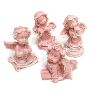 Комплект фигурок из мраморной крошки "Ангелочки" №K32