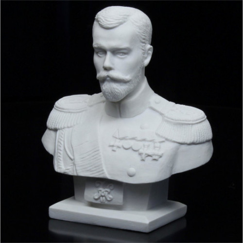 Фигурка из мраморной крошки "Бюст Николая II" №E52