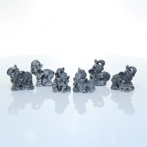 Фигурка из мраморной крошки "Слоники маленькие" №J112