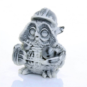 Фигурка из мраморной крошки "Филин энергетик" №J348