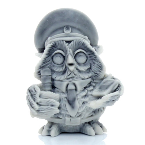 Фигурка из мраморной крошки "Филин гаишник" №J407