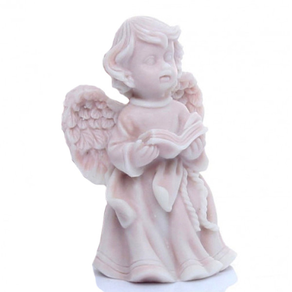 Фигурка из мраморной крошки "Ангелочек с книгой" №K55-2 Фигурка из мраморной крошки "Ангелочек с книгой" №K55-2