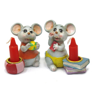 Фигурка-подсвечник из пластика "Мышь" №6670302