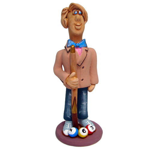 Фигурка из керамики "Бильярдист" №44-29-1