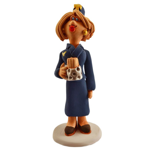 Фигурка из керамики "Проводница" №75-13 Фигурка из керамики "Проводница" №75-13