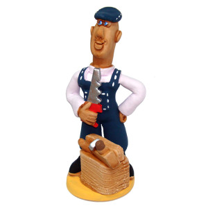 Фигурка из керамики "Столяр-плотник" №75-21-5