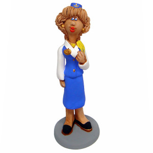 Фигурка из керамики "Стюардесса" №75-36-2