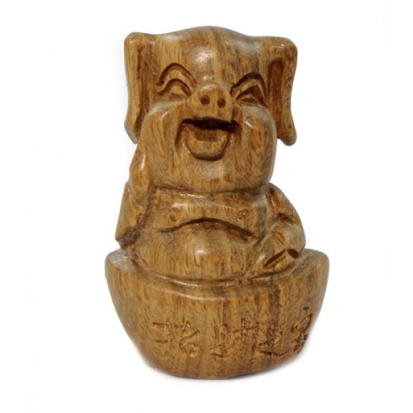 Фигурка Свинка из сандалового дерева №8117-06 Фигурка Свинка из сандалового дерева №8117-06