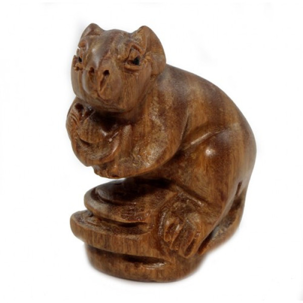 Фигурка из сандалового дерева "Мышь" №8117-16 Фигурка из сандалового дерева "Мышь" №8117-16