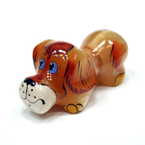 Фигурка из селенита "Пес Шарик" №164FS