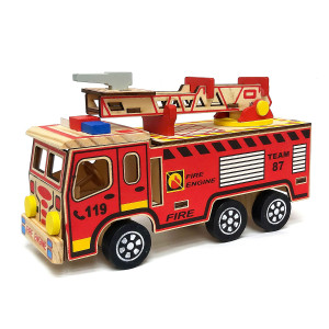 Игрушка из дерева "Пожарная" №7376-1