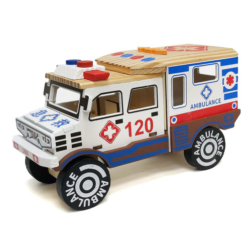 Игрушка из дерева "Скорая помощь" №7376-11