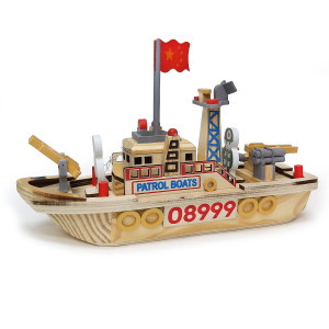 Игрушка из дерева "Катер боевой" №7376-7