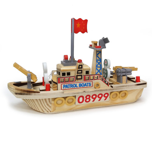 Игрушка из дерева "Катер боевой" №7376-7