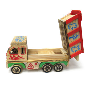 Игрушка из дерева "Машина самосвал" №7376-10D