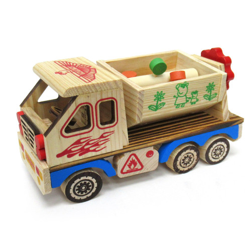 Игрушка из дерева "Машина миксер" №7376-10E