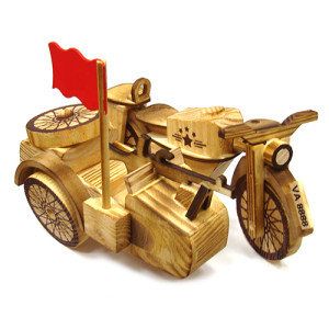 Игрушка из дерева "Мотоцикл военный" №7510-4