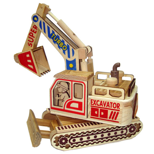 Игрушка из дерева "Экскаватор" №KEB-4 Игрушка из дерева "Экскаватор" №KEB-4