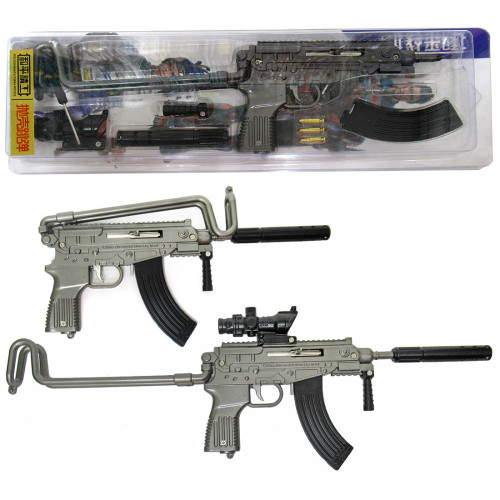 Модель автомата с откидным прикладом из металла №MA-10