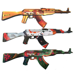 Игрушка "Автомат Калашникова АК47" из дерева №A-CS-02