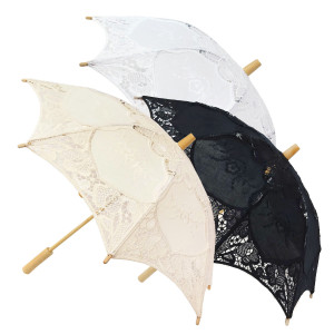 Кружевной женский зонт от солнца №5011-38