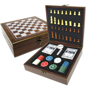 Игра 4 в 1 шахматы-покер-кости-покер в домино №6119