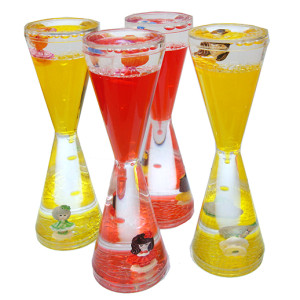 Песочные часы из акрила с жидкостью "Девочки" №KB68-D