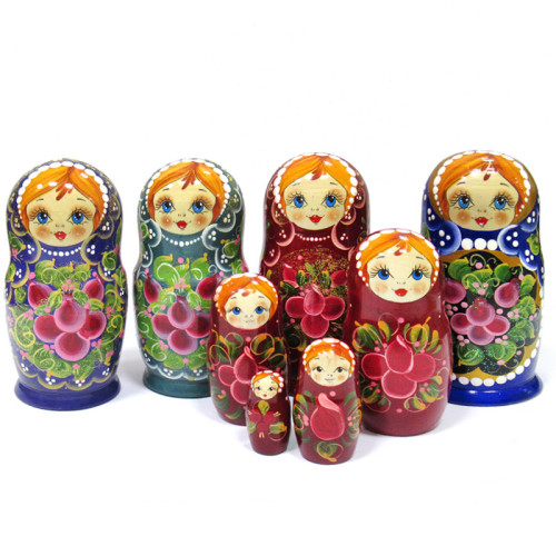 Матрешка "Цветы" 5 мест №712-27M