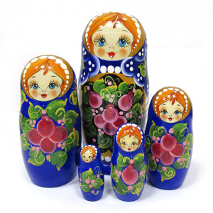 Матрешка "Цветы" 5 мест №712-27M