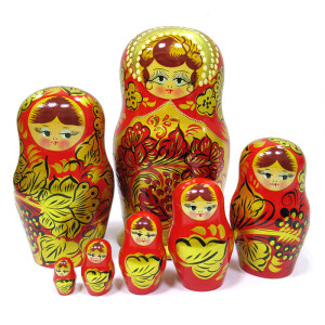 Матрешка "Хохлома" 7 мест №720-2M