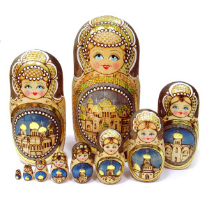 Матрешка "Церкви" 10 мест №740-1M