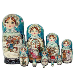 Матрешка "Русские сказки" 10 мест №765