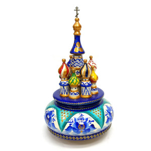 Церковь музыкальная из дерева №718-1