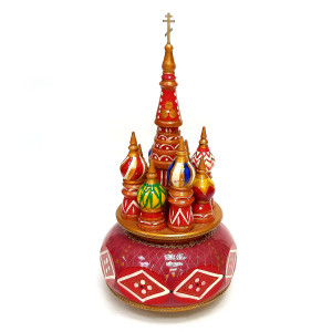 Церковь музыкальная из дерева №718-2A