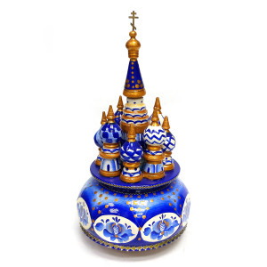 Церковь музыкальная из дерева №718-3A