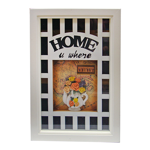 Ключница настенная "Home Чайник с цветами" №05B-7001B