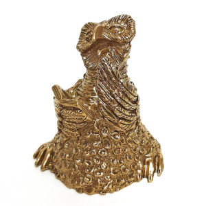 Колокольчик из бронзы "Сова с книгой" №K0005