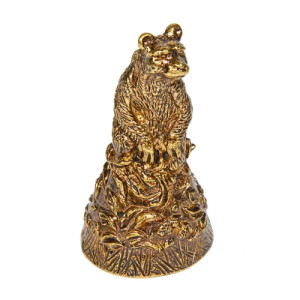 Колокольчик из бронзы "Медведь" №K0036