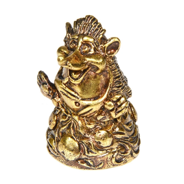 Колокольчик из бронзы "Ёж с яблоками" №K0042 Колокольчик из бронзы "Ёж с яблоками" №K0042