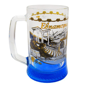 Бокал пивной стеклянный 0,5 л "Евпатория" №1008-6