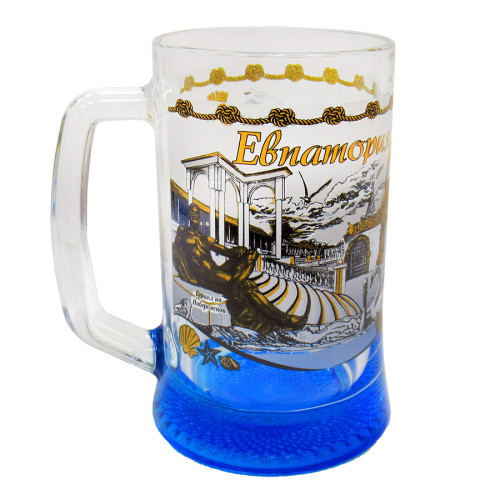 Бокал пивной стеклянный 0,5 л "Евпатория" №1008-6