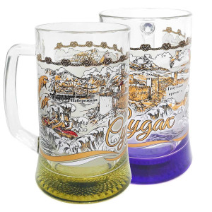 Бокал пивной стеклянный 0,5 л "Судак" №1008-4