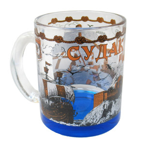 Кружка стеклянная чайная "Судак" №1208-4