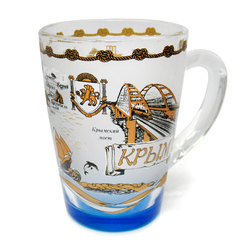 Кружка стеклянная "Крым" №1334-1