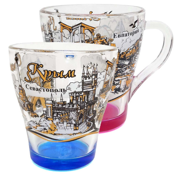 Кружка стеклянная Грация "Крым" №1649-2 Кружка стеклянная Грация "Крым" №1649-2
